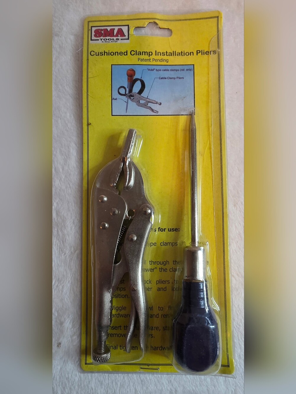 SMA Tools Cushioned Clamp Installation Pliers & Awl